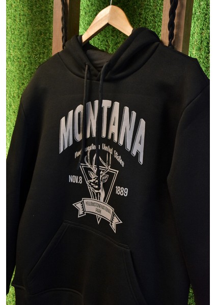 Montana Özel Tasarım Kapşonlu Sweatshirt