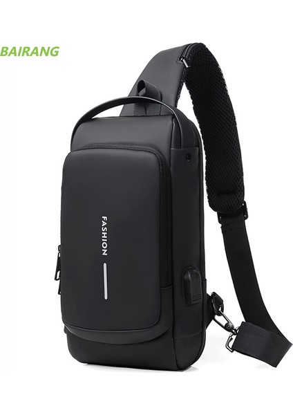 Baırang Erkek Çanta Omuz Crossbody Çok Fonksiyonlu Spor Su Geçirmez Göğüs Çantası (Yurt Dışından)