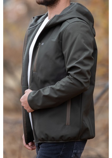Yeşil Kapüşonlu Softshell Mont fiyatları