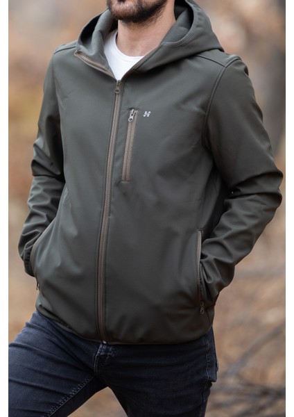 Yeşil Kapüşonlu Softshell Mont modelleri