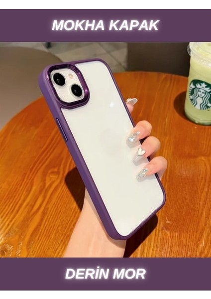 iPhone 11 ile Uyumlu Mokha Kılıf Sararmaz Çizilmez Metal Kamera Korumalı