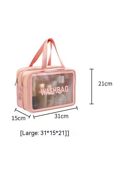 Islak ve Kuru Ayrı Kozmetik Çantası Taşınabilir Seyahat Makyaj Çantası (Yurt Dışından)