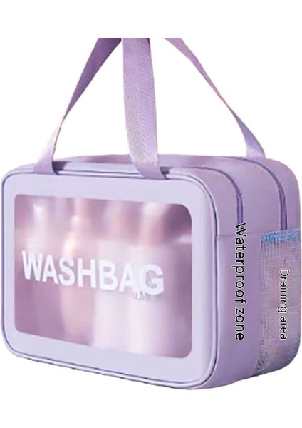 Islak ve Kuru Ayrı Kozmetik Çantası Taşınabilir Seyahat Makyaj Çantası (Yurt Dışından)