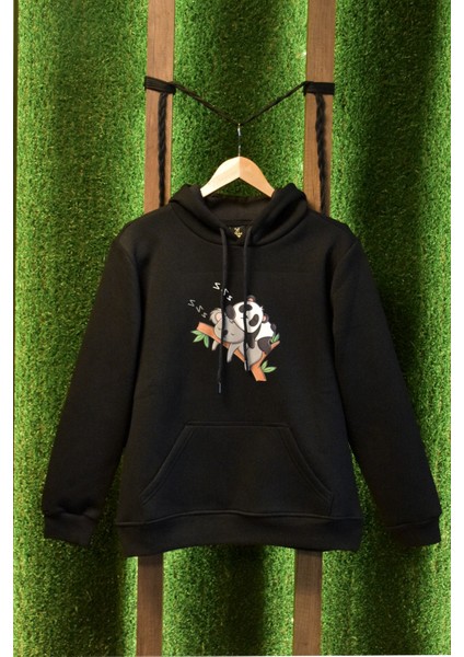 Panda And Koala Özel Tasarım Oversize Kanguru Kapşonlu Unisex Sweatshirt fiyatları