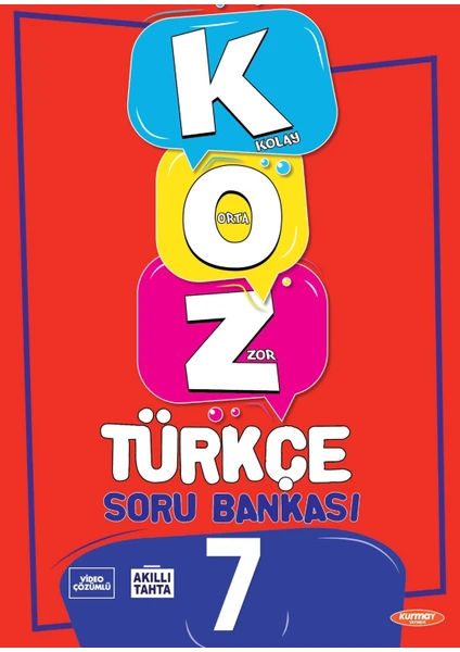 Kurmay Yayınları 7.Sınıf Türkçe Koz Soru Bankası