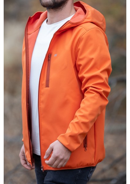 Turuncu Kapüşonlu Softshell Mont fiyatları