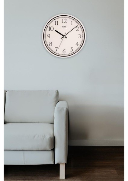 Slim Cam Detaylı Sessiz Mekanizmalı Duvar Saati 30 Cm Beyaz - K-SLIM-BEYAZ fiyatları