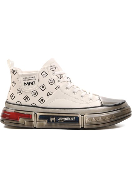 152-18220 Beyaz Deri Erkek Hi Sneaker fiyatları