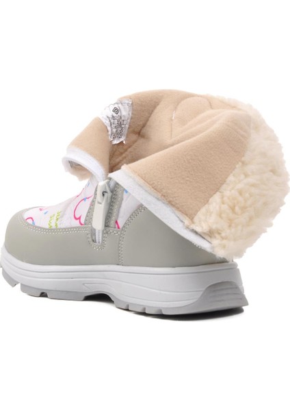 1555-P Beyaz Kız Çocuk Içi Polarlı Kar Botu fırsatları