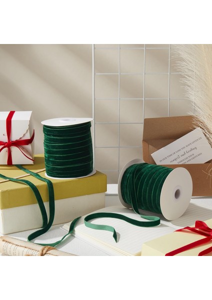 Roco Paper Yeniyıl Yılbaşı Yeşil Kadife Kurdele 2 cm 18 Metre fiyatları