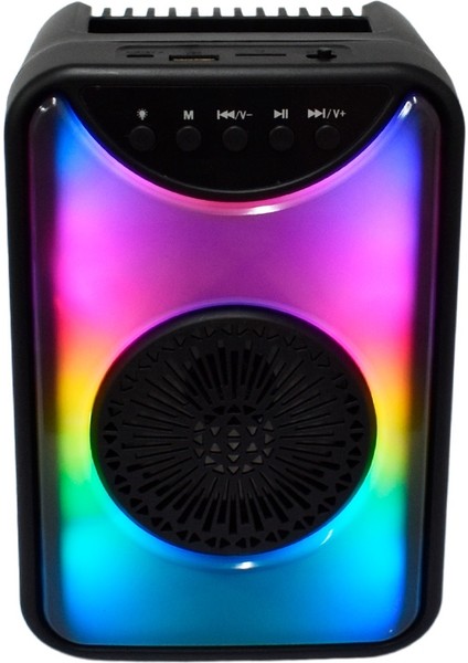 Alev Işıklı Müzik Ritimli Bluetooth Hoparlör Fm/usb/sd