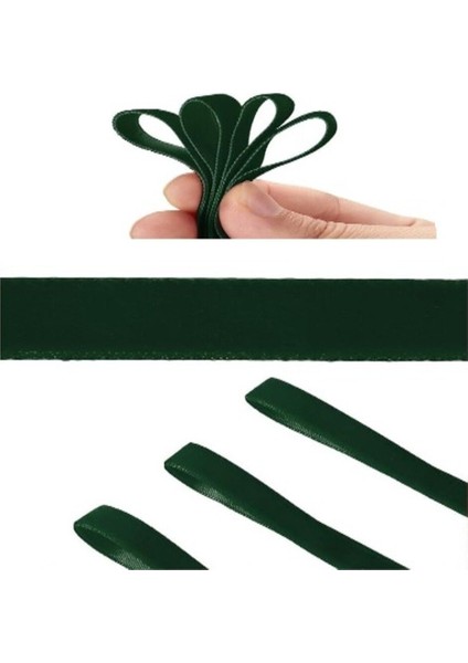 Roco Paper Yeniyıl Yılbaşı Yeşil Kadife Kurdele 1 cm 45 Metre indirimleri