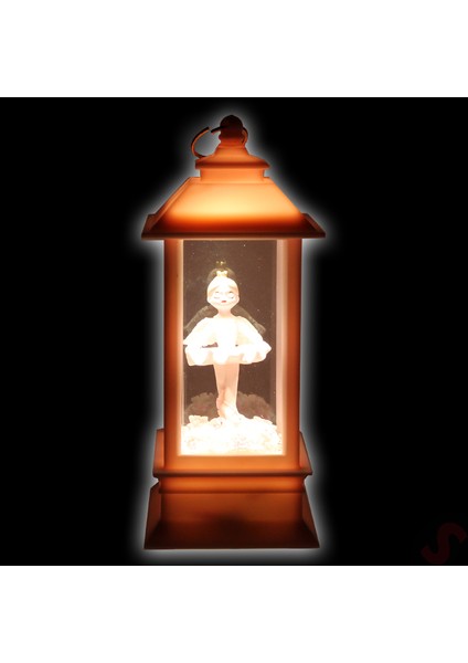 Uçuşan Simli,12,5cm x 5cm LED Işıklı Balerin Fener Küre - B fiyatları