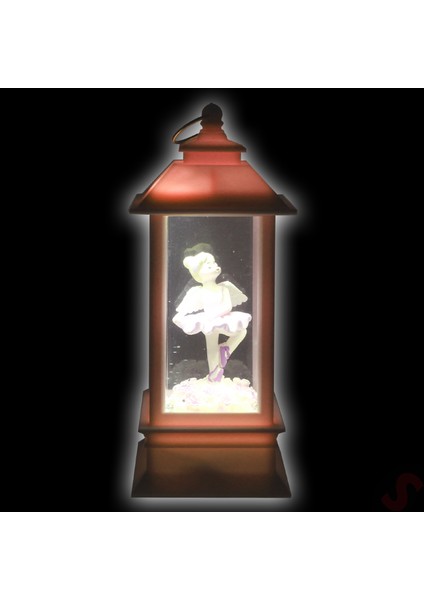 Uçuşan Simli,12,5cm x 5cm LED Işıklı Balerin Fener Küre - C fiyatları