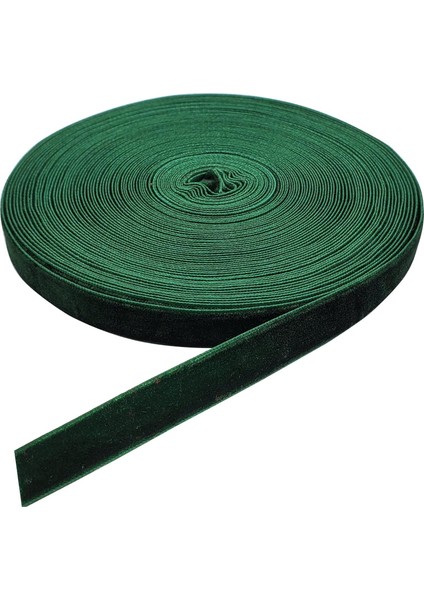 Roco Paper Yeniyıl Yılbaşı Yeşil Kadife Kurdele 3 cm 18 Metre