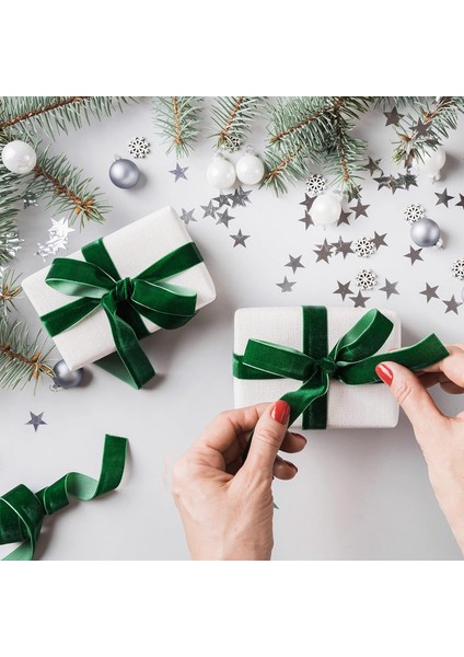 Roco Paper Yeniyıl Yılbaşı Yeşil Kadife Kurdele 3 cm 18 Metre modelleri