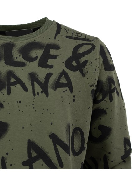 Erkek Mevsimlik Dolce Premium Pamuklu Kumaş Iki Iplik Sweatshirt Baskılı Model Regular Fit