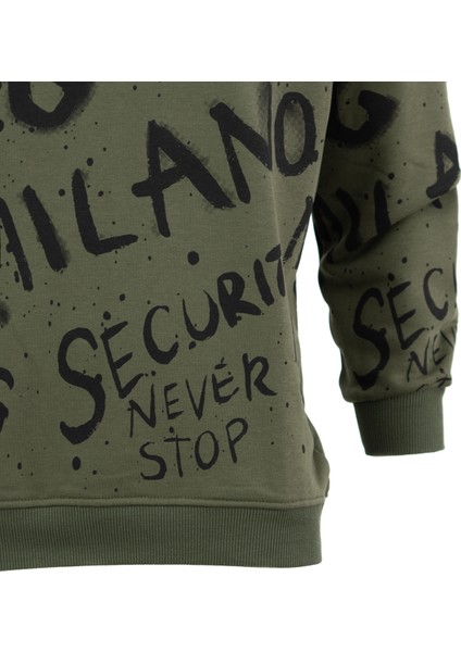Erkek Mevsimlik Dolce Premium Pamuklu Kumaş Iki Iplik Sweatshirt Baskılı Model Regular Fit