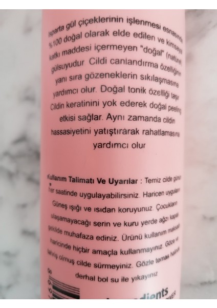 % 100 Doğal Gül Suyu 400 ml