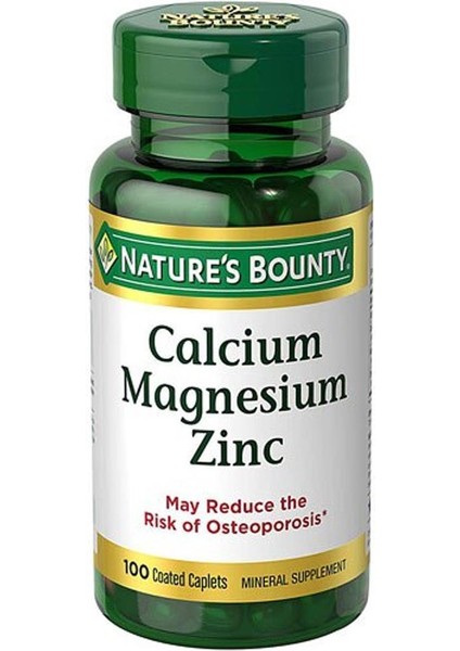 Natures Bounty Calcium Magnesium Zinc 100 Tablet & Kapsül