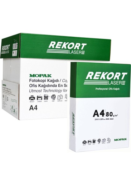 Rekort 80 gr 5 Top A4 Fotokopi Kağıdı 2500 Yaprak