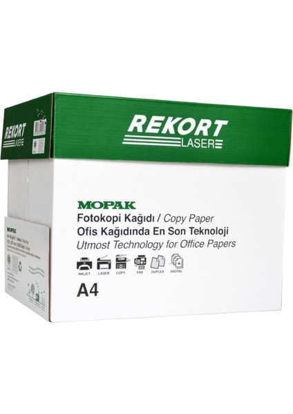 Rekort 80 gr 5 Top A4 Fotokopi Kağıdı 2500 Yaprak fiyatları