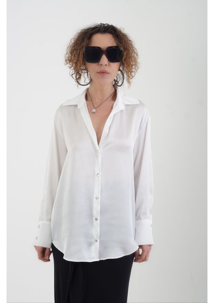 Beyaz Basic Saten Gömlek fiyatları