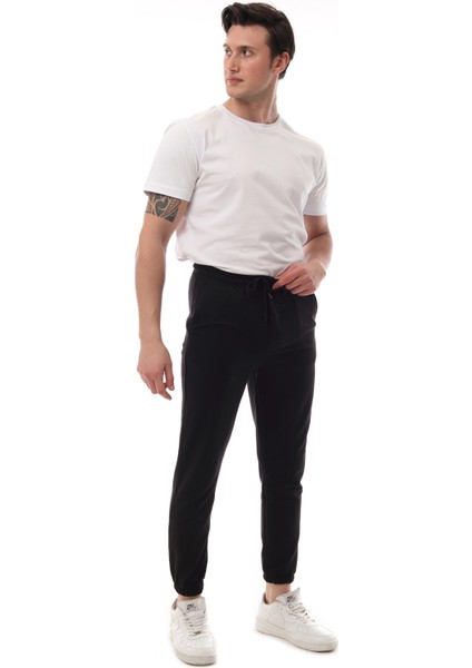 Erkek Tek Alt Eşofman Jogger Siyah 1004