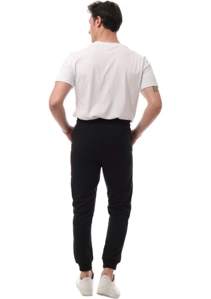 Erkek Tek Alt Eşofman Manşetli Siyah 1009