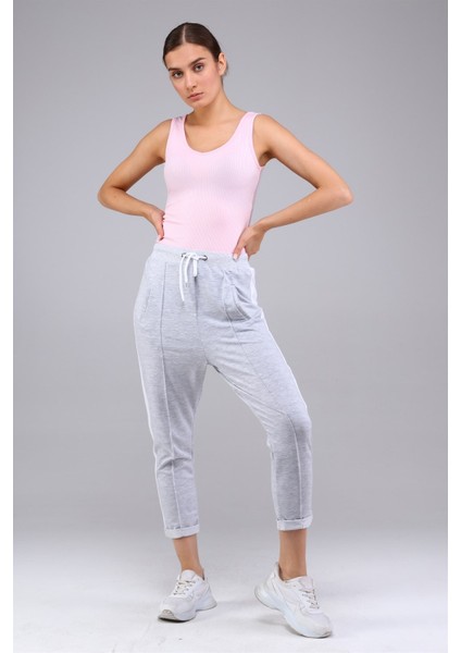 Fancy Kadın Garnili Paça Katlamalı Slim Fit Basic Pantolon modelleri