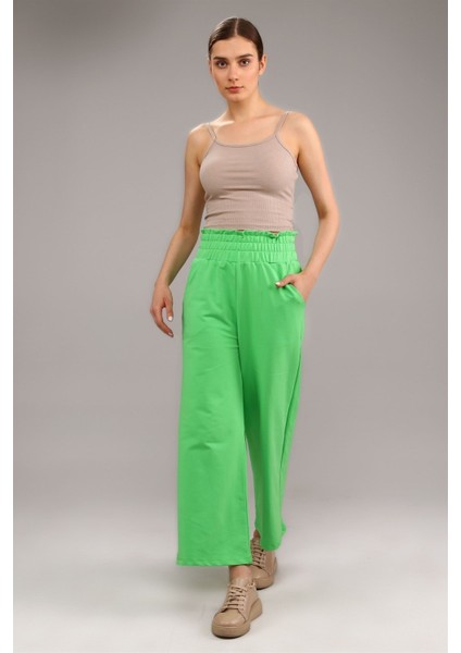 Fancy Kadın Beli Lastikli Oversize Bol Paça Basic Pantolon fiyatları