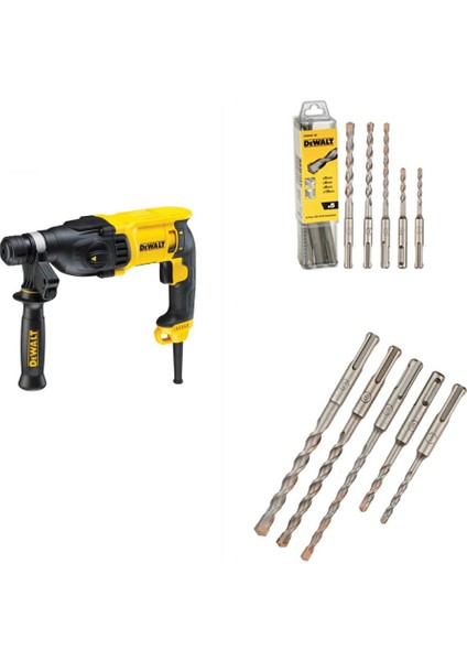 D25133K-TR Profesyonel Sds Plus 800W Kırıcı Delici 2.6kg + Dewalt DT60301-QZ 5 Parça Uç