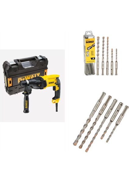 D25133K-TR Profesyonel Sds Plus 800W Kırıcı Delici 2.6kg + Dewalt DT60301-QZ 5  Parçauçseti