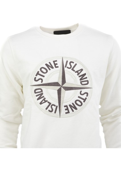 Erkek Mevsimlik Stone Premium Pamuklu Kumaş Iki Iplik Sweatshirt Logolu Model Regular Fit fiyatları