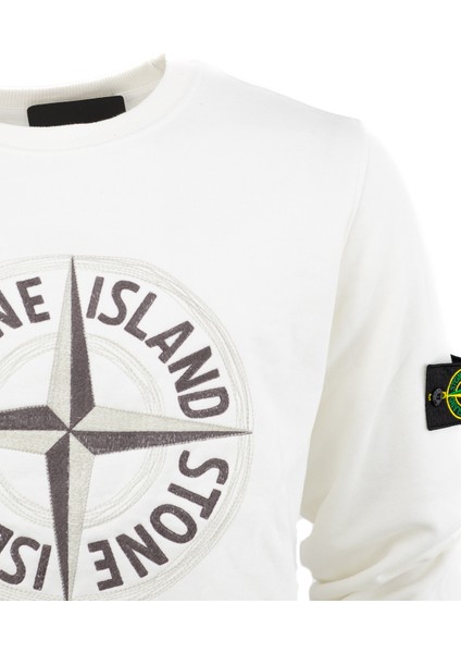 Erkek Mevsimlik Stone Premium Pamuklu Kumaş Iki Iplik Sweatshirt Logolu Model Regular Fit fırsatları