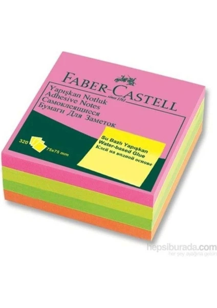 Faber Yapışkan Notluk 75x75mm Renkli 320yp 565439 /