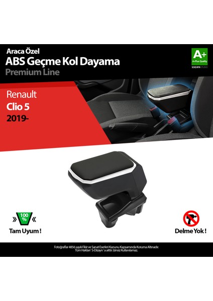 Renault Clio 5 Kol Dayama Kolçak Geçmeli ABS Gri 2019 Üzeri A+ Kalite