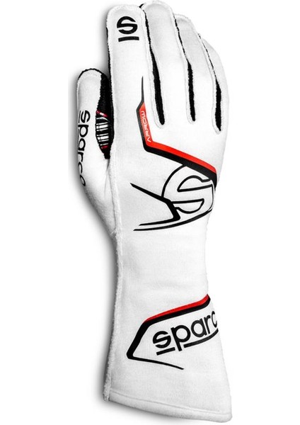 Arrow Eldiven Fia Onaylı Beyaz Siyah 10 Numara