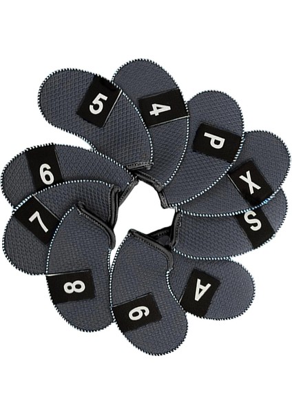 10'lu Paket Golf Başlığı Gri Numaralı Kapakları (Yurt Dışından)