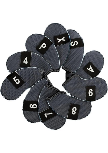 10'lu Paket Golf Başlığı Gri Numaralı Kapakları (Yurt Dışından) fiyatları