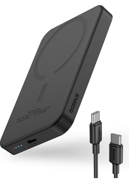 Mgsafe Mini 20W 5.000 Mah Kablosuz Şarjlı Powerbank Siyah