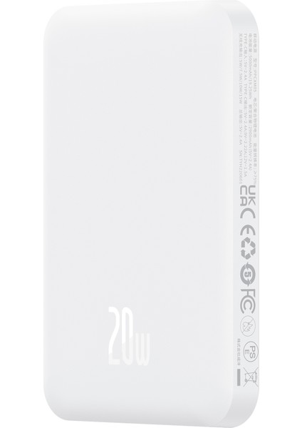 Mgsafe Mini 20W 5.000 Mah Kablosuz Şarjlı Powerbank Beyaz