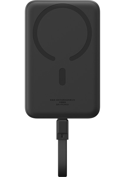 Mgsafe Mini 30W 10.000 Mah Type-C Kablolu Kablosuz Şarjlı Powerbank Siyah