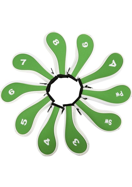 10 Parça Golf Demir Başörtüsü Golf Kulübü Başkanı Kapak Numarası Etiketi Eğitim Için Yeşil ve Beyaz (Yurt Dışından) modelleri