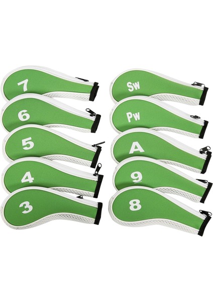 10 Parça Golf Demir Başörtüsü Golf Kulübü Başkanı Kapak Numarası Etiketi Eğitim Için Yeşil ve Beyaz (Yurt Dışından) fırsatları