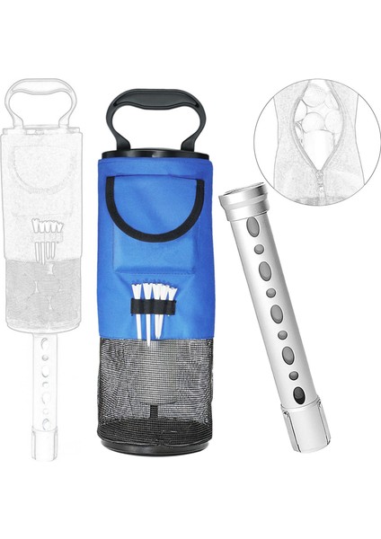 Golf Çantası Retriever Çıkarılabilir Tüp Taşınabilir Golf Topu Toplayıcı Çanta Mavi (Yurt Dışından) fiyatları
