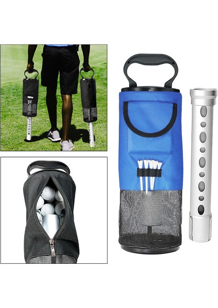 Golf Çantası Retriever Çıkarılabilir Tüp Taşınabilir Golf Topu Toplayıcı Çanta Mavi (Yurt Dışından) modelleri