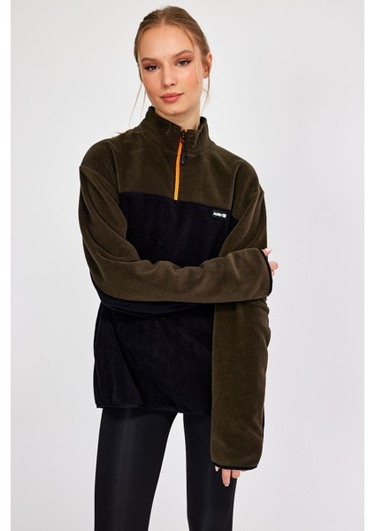 Yarım Fermuarlı Oversize Polar (E21-81100) modelleri
