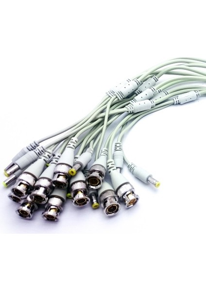 Bnc + Power Jack Tek Kablo 10 Lu Paket
