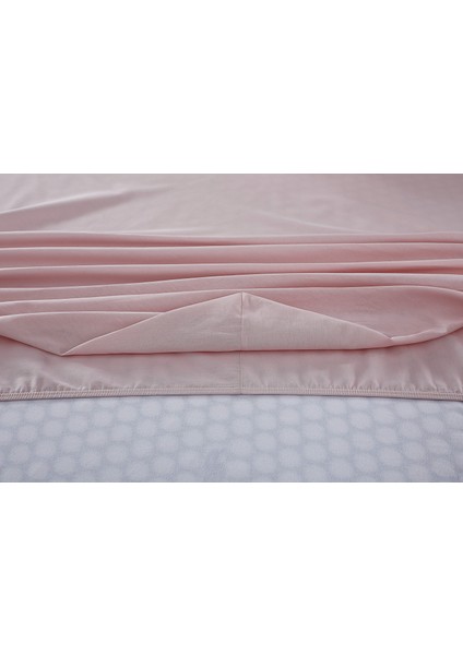 Colourful Fitted Çarşaf Çift King Size - Pudra modelleri